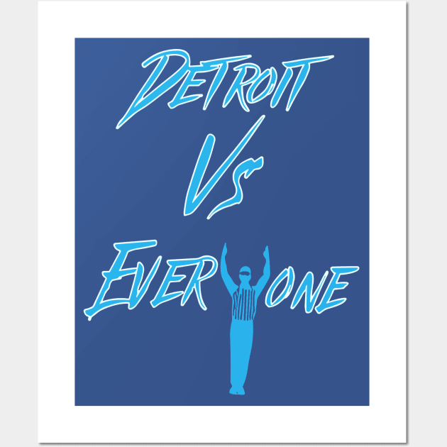 Detroit Lions vs Everyone Wall Art by vintage-corner